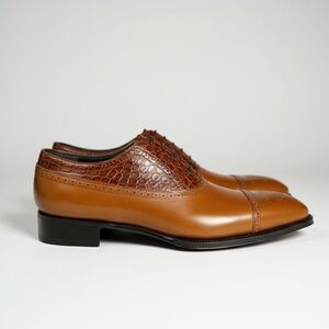 BNIB Maison Koly X Bonafe Le Bourget oxfords genuine Alligator leather